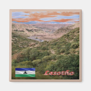 zLS006 LESOTHO, Makhaleng River Gorges, Fridge Magnet