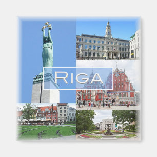 zLV004 RIGA, Republika of Latvia, Europe, Fridge Magnet