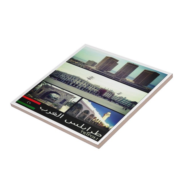 zLY017 TRIPOLI, Mosaic, Libya, Africa, Ceramic Tile (Side)