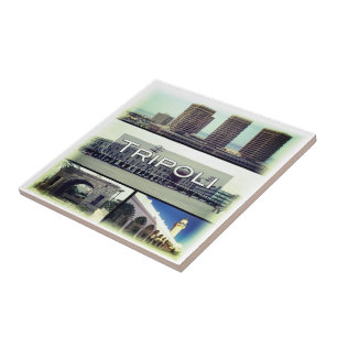 zLY022 TRIPOLI, Mosaic, Libya, Africa, Ceramic Tile