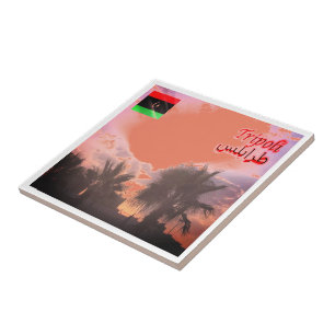 zLY024 TRIPOLI, Sky, Libya, Africa, Ceramic Tile
