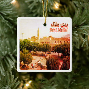 zMA003 MOROCCO, Beni Mellal, Africa, Ceramic Ornament