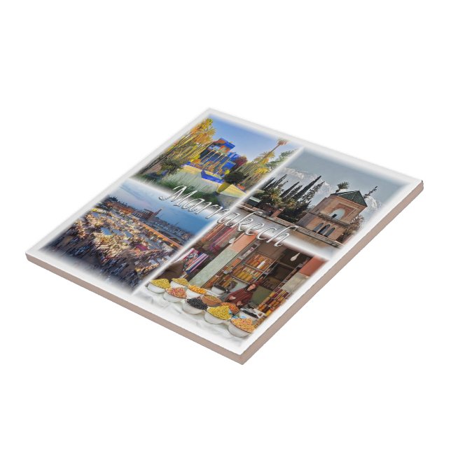 zMA017  MARRAKECH mosaic, Morocco, Africa, Ceramic Tile (Side)