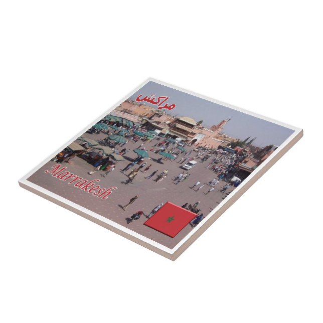 zMA025 MARRAKESH, Morocco, Africa, Ceramic Tile (Side)