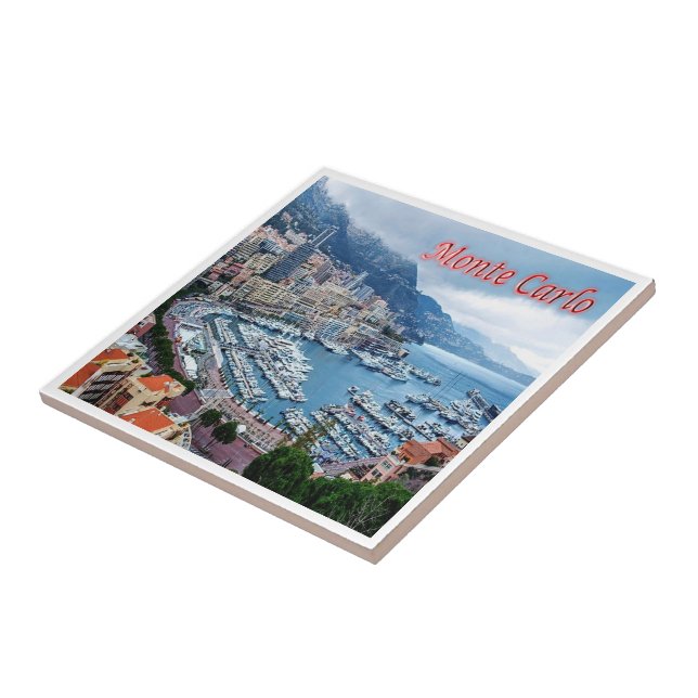 zMC018 MONTE CARLO Panorama, Monaco, Ceramic Tile (Side)