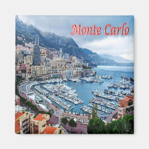zMC018 MONTE CARLO Panorama, Monaco, Fridge Magnet