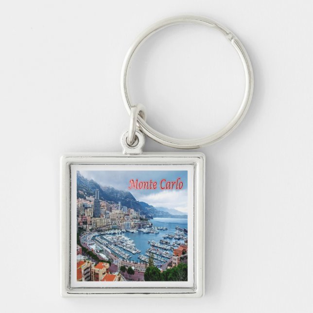 zMC018 MONTE CARLO Panorama, Monaco, Key Ring (Front)