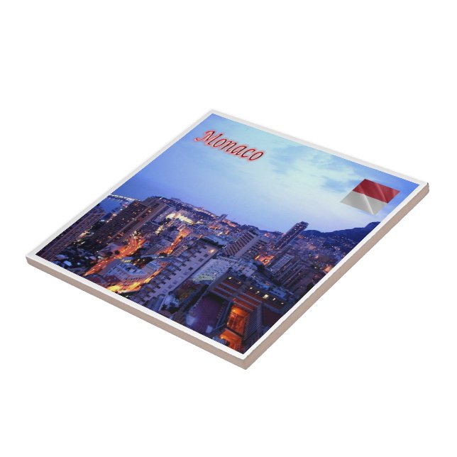 zMC039 MONACO BY NIGHT, Ceramic Tile (Side)