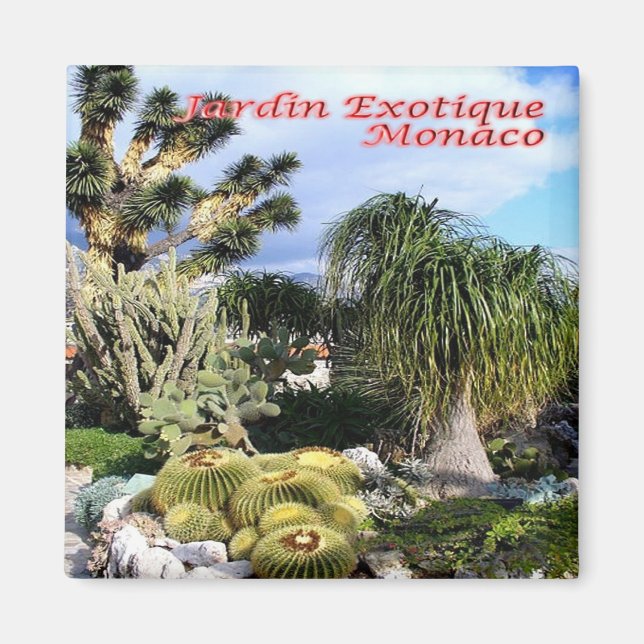 zMC047 EXOTIC GARDEN, Monaco, Fridge Magnet (Front)