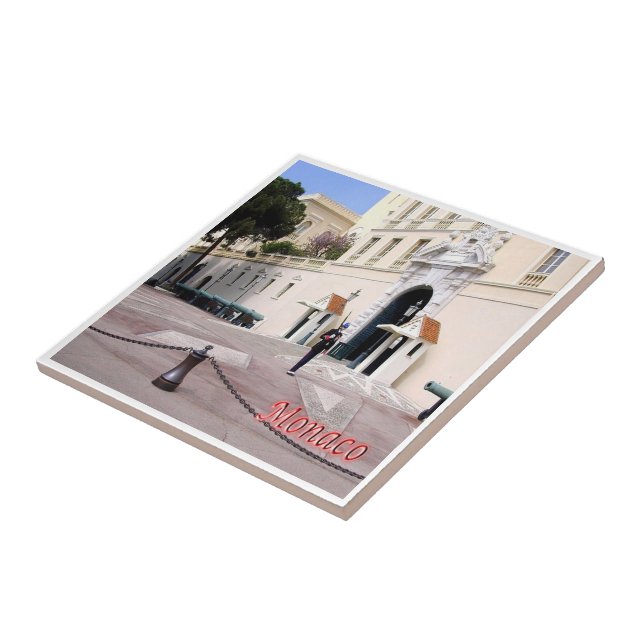 zMC050 GUARD IN THE PALACE, Monaco, Ceramic Tile (Side)