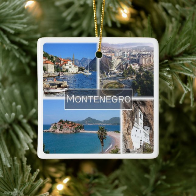 zME003 MONTENEGRO, Europe, Ceramic Ornament (Tree)