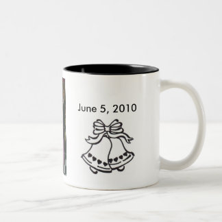 zme and danny, wedding-bells-with-... - Customised Two-Tone Coffee Mug