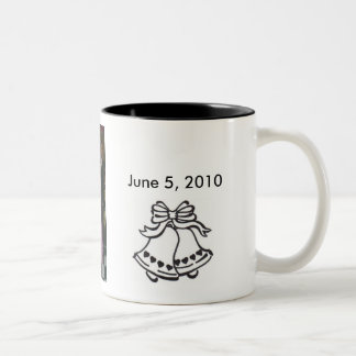 zme and danny, wedding-bells-with-... - Customised Two-Tone Coffee Mug