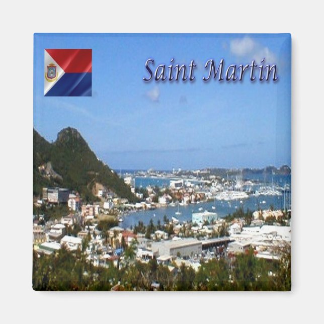 zMF011 SAINT MARTIN, Simpson Bay, America, Fridge Magnet (Front)