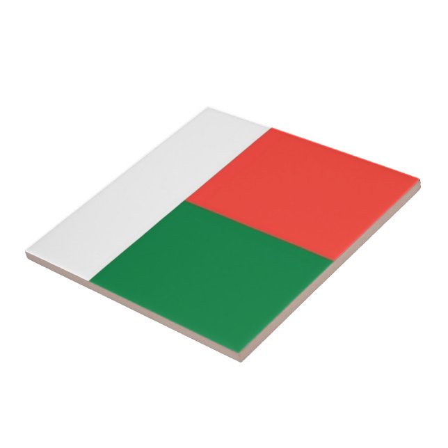 zMG001 MADAGASCAR FLAG, Africa, Ceramic Tile (Side)