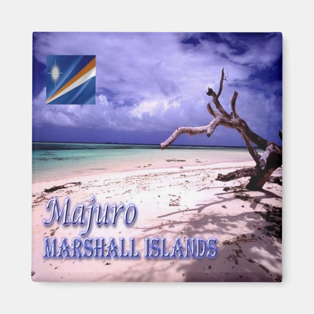 zMH004 MAJURO, Laura Beach,  MARSHALL, Fridge Magnet (Front)