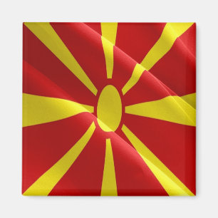 zMK002 NORTH MACEDONIAN waving FLAG Macedonia, Magnet