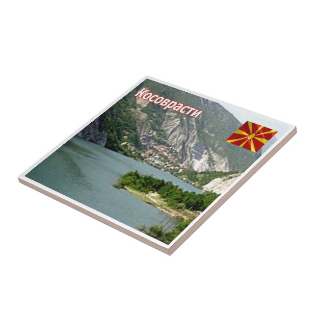 zMK011 DOLNO KOSOVRASTI River Radika, Ceramic Tile (Side)