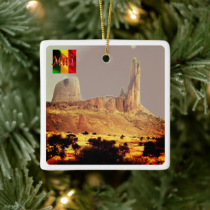 zML008 MALI, The Hand of Fatima, Africa, Ceramic Ornament