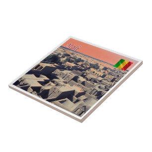 zML011 MALI, Timbuctu, Africa, Ceramic Tile