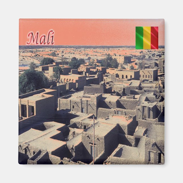 zML011 MALI, Timbuctu, Africa, Fridge Magnet (Front)