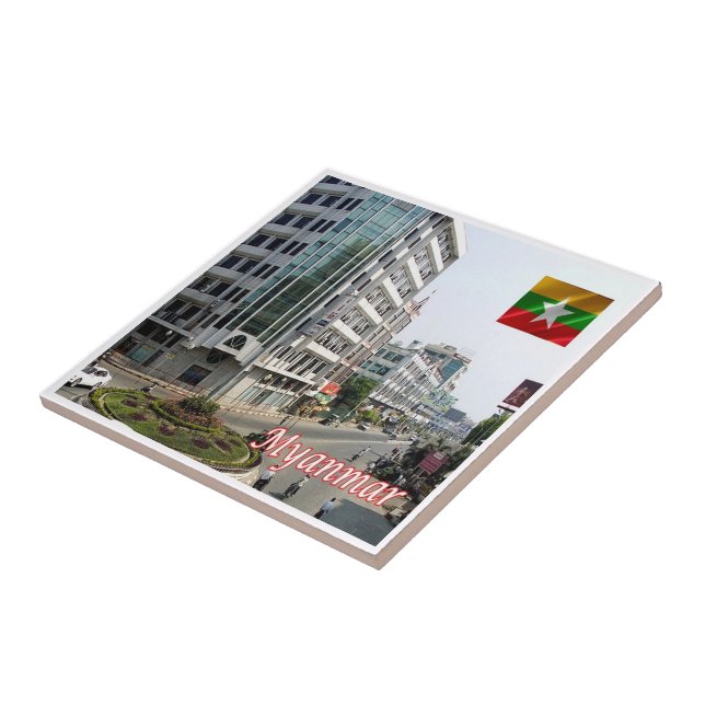 zMM007 MANDALAY, Myanmar Burma, Asia, Ceramic Tile (Side)