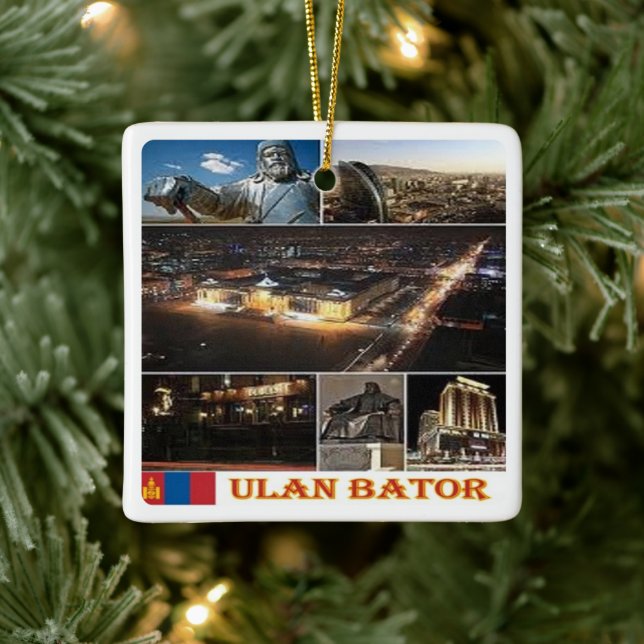 zMN004 ULAN BATOR, Mongolia, Asia, Ceramic Ornament (Tree)