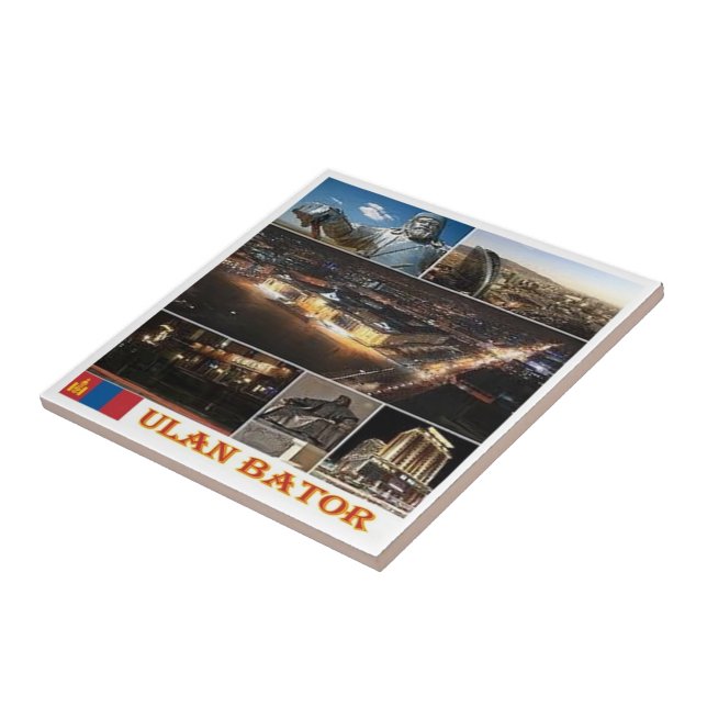 zMN004 ULAN BATOR, Mongolia, Asia, Ceramic Tile (Side)