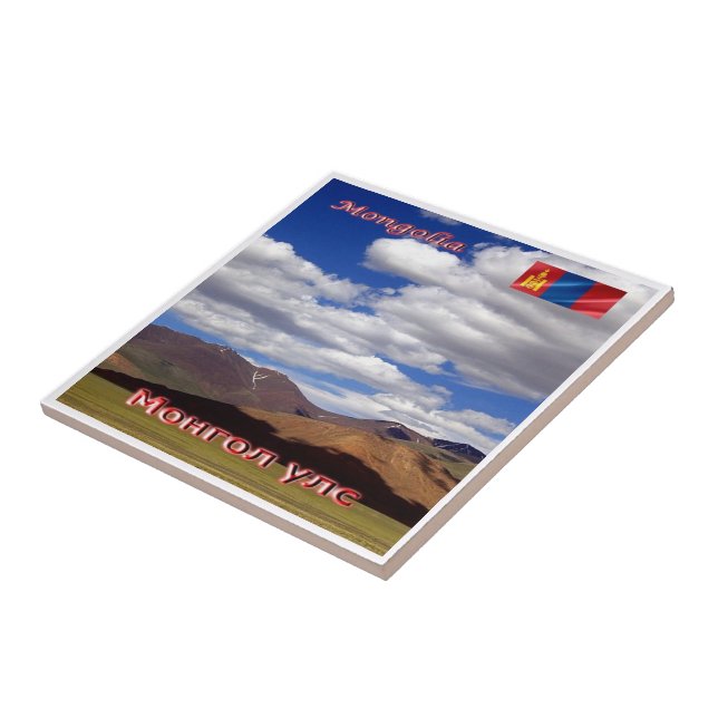 zMN006 MONGOLIA landscape, Asia, Ceramic Tile (Side)
