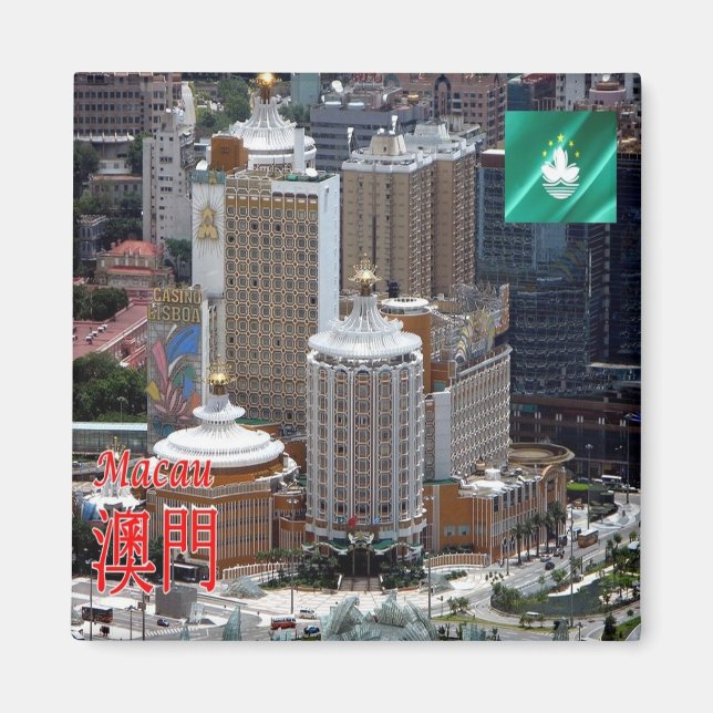 zMO008  LISBOA CASINO, Macau or Macao, Fridge  Magnet (Front)