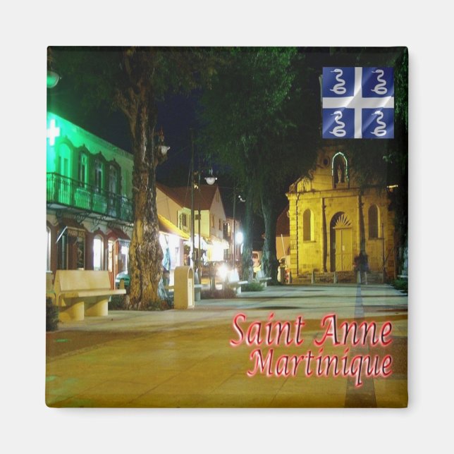 zMQ006 SAINT ANNE, Martinique, America, Fridge Magnet (Front)