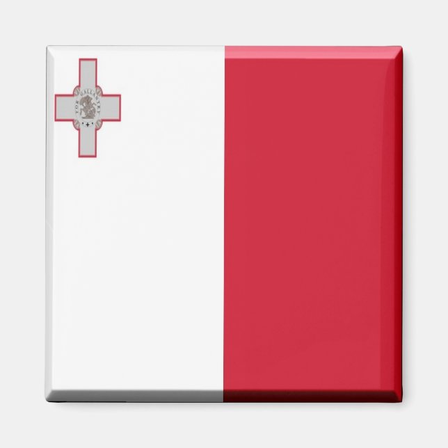 zMT001 Maltese FLAG, Malta, Fridge Magnet (Front)