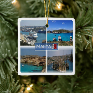 zMT005 THE BLUE LAGOON, Malta, Ceramic Ornament