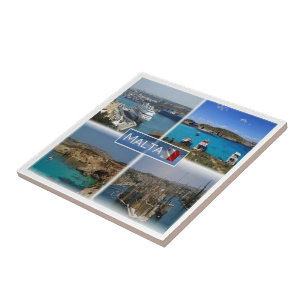 zMT005 THE BLUE LAGOON, Malta, Ceramic Tile