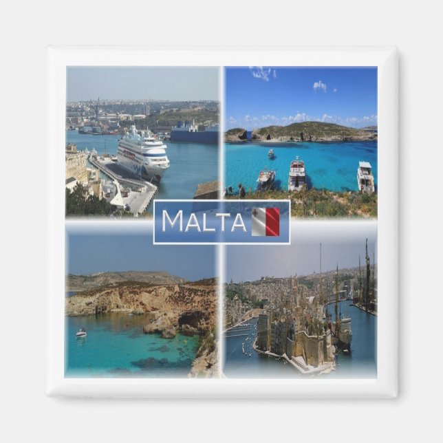 zMT005 THE BLUE LAGOON, Malta, Fridge Magnet (Front)