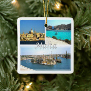 zMT006 VALLETTA, Malta, Europe, Ceramic Ornament
