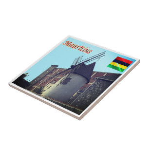zMU019 MAURITIUS, Windmill, Africa, Ceramic Tile