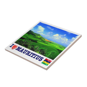 zMU020 MAURITIUS I Love, Africa, Ceramic Tile