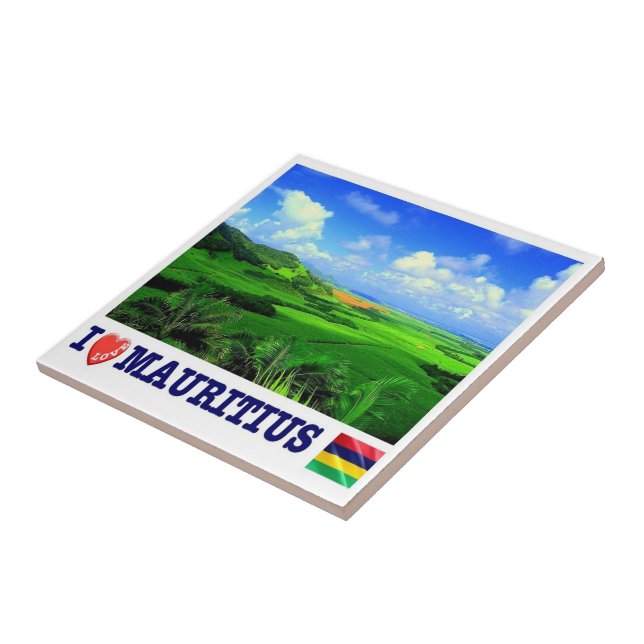zMU020 MAURITIUS  I Love, Africa, Ceramic Tile (Side)