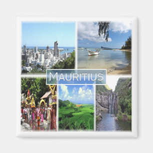zMU022 PORT LOUIS, Mosaic, Africa, Fridge Magnet