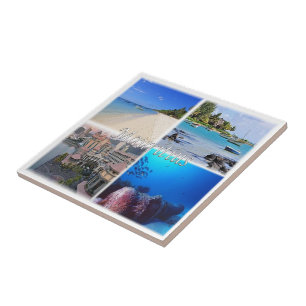 zMU023 MAURITIUS, Mosaic, Africa, Ceramic Tile