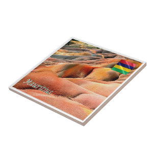 zMU027 MAURITIUS, Chamarel, Coloured Earths, Ceramic Tile