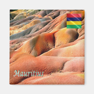 zMU027 MAURITIUS, Chamarel, Coloured Earths, Fridg Magnet