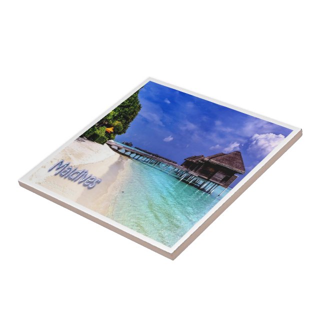 zMV004 islands MALDIVES beach, Asia, Ceramic Tile (Side)