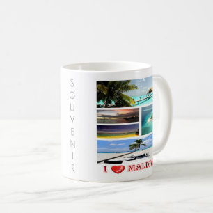 zMV009 i love MALDIVES collage, Coffee Mug