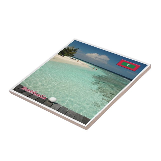 zMV017  BATHALA, Maldives, Asia, Ceramic Tile (Side)