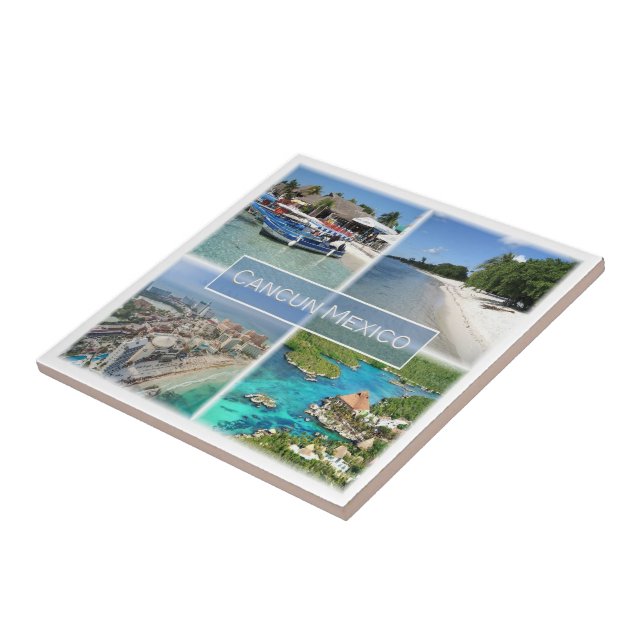 zMX003 CANCUN, Mosaic, Mexico, America, Ceramic Tile (Side)