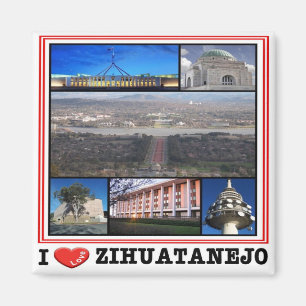 zMX006 ZIHUATANEJO I Love, Mosaic, Mexico, Fridge Magnet