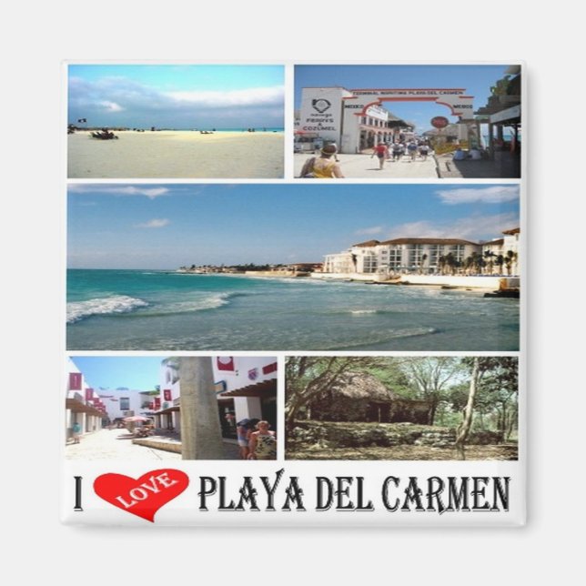 zMX007 MEXICO, Playa Del Carmen I Love, Fridge Magnet (Front)