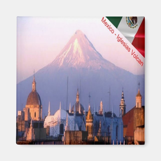 zMX010 MEXICO, Puebla, Iglesias Volcan, Fridge Magnet (Front)